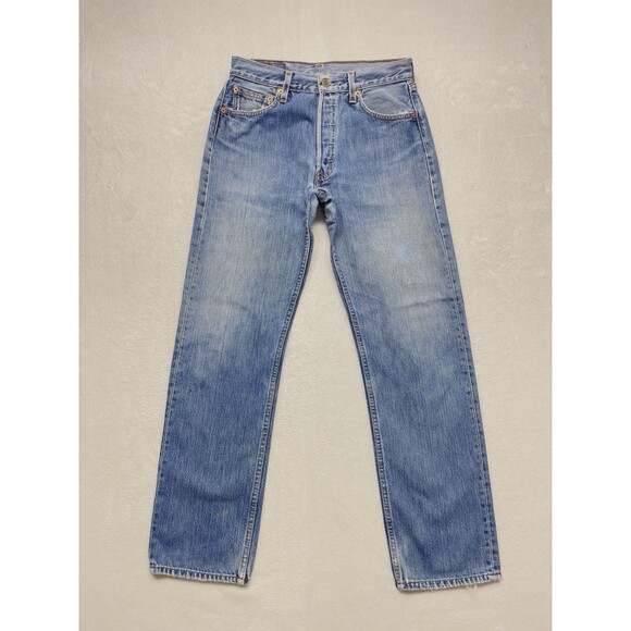 Vintage Levi's 501 Men's W30 L32 Classic Buttonfly Straight Leg Jeans Made '98 - Picture 2 of 12